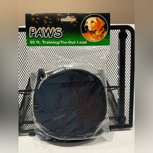 🌹NWT PAWS Black 20ft. Training/Tie -Out Lead